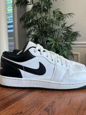 Nike Air Jordan 1 Low Reverse Panda White Black Shoes 553558-132 Mens 12 Sneaker